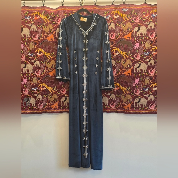 Dresses & Skirts - Game Of Thrones Velvet Embellished Gown With Hood Handmade